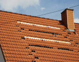 Dach vor der Kollektormotage - Bild grer